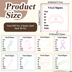 9Pcs Square Paper Sticky Note Pads&nbsp;DIY-CP0014-13B