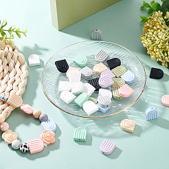 40Pcs 10 Colors Food Grade Eco-Friendly Silicone Focal Beads&nbsp;SIL-DC0001-06