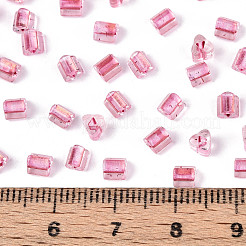 Transparent Inside Colours Glass Seed Beads&nbsp;SEED-T007-13F