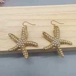 Alloy Imitation Pearl Dangle Earrings&nbsp;FS-WGF5BD8-01