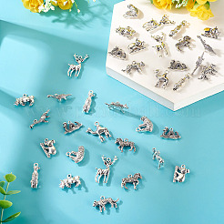 50Pcs 10Styles Tibetan Style Alloy Animals Pendants&nbsp;FIND-TA0008-19