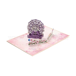 Rectangle 3D Pop Up Paper Greeting Card&nbsp;AJEW-F064-01C