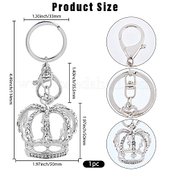 Alloy & Iron & Glass Rhinestones Keychian&nbsp;KEYC-WH20005-20