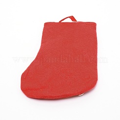 Cloth Hanging Christmas Stocking&nbsp;HJEW-SZC0004-30