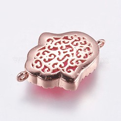 Brass Micro Pave Cubic Zirconia Links Connectors&nbsp;KK-E225