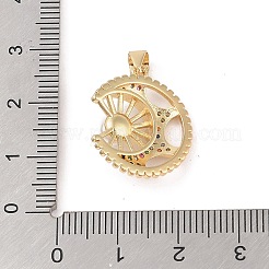 Brass Micro Pave Colorful Cubic Zirconia Pendants&nbsp;KK-E111-34D-G