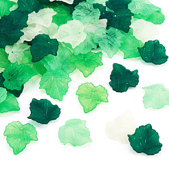 120Pcs 4 Colors Autumn Theme Transparent Frosted Acrylic Pendants&nbsp;TACR-PJ0001-03