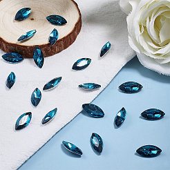 Pointed Back Glass Rhinestone Cabochons&nbsp;RGLA-OC0001-08H