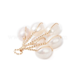 Natural Cultured Freshwater Pearl Rice Beaded Grape Pendants&nbsp;PALLOY-TA00337