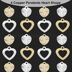 80Pcs 4 Style Brass Charms&nbsp;KK-FH0002-94