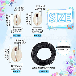 DIY Natural Shell Necklace Making Kit&nbsp;DIY-PH0017-96