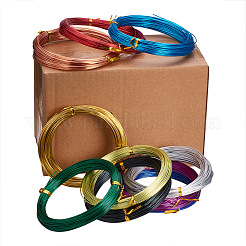 Pack of 10 rolls Mixed Color Round Aluminum Wire Jewelry Making Beading Craft Wire 20 Gauge 65 Feet/Roll&nbsp;AW-PH0001-01-0.8mm