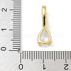 Brass Micro Pave Cubic Zirconia Pendants&nbsp;X-KK-U050-05G-02