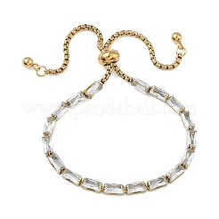 Rectangle 304 Stainless Steel Glass Slider Bracelets&nbsp;BJEW-D456-07G-02