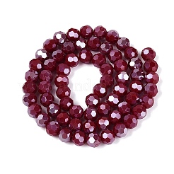 Electroplate Glass Beads Strands&nbsp;EGLA-R018-8mm-9-A