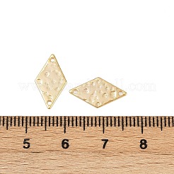 Brass Textured Geometric Connector Charms&nbsp;KK-B137-10G-01