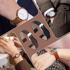 2 Sets 2 Colors Leather Textured Watch Bands&nbsp;AJEW-FG0003-83