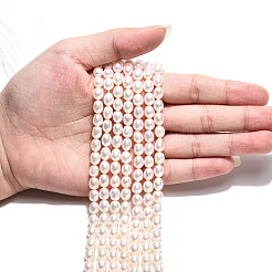 Natural Cultured Freshwater Pearl Beads Strands&nbsp;PEAR-N024-06-4AB