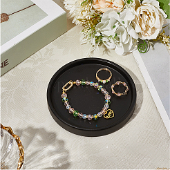 1Pc Flat Round Ceramic Jewelry Display Trays&nbsp;AJEW-BBC0002-49B