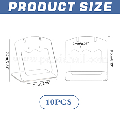 Acrylic Slant Bacl Earring Display Stands&nbsp;EDIS-WH0031-28A-02