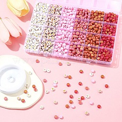 DIY Flat Round with Letter Acrylic Beads Bracelets Making Kits&nbsp;DIY-FS0008-90