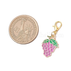 9Pcs Fruits Alloy Enamel Pendant Decorations&nbsp;HJEW-JM03672