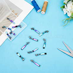 14Pcs Rectangle #3 Zinc Alloy Replacement Zipper Sliders&nbsp;FIND-GF0005-70B