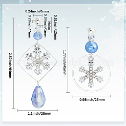 DIY Snowflake Earring Making Kits&nbsp;DIY-SC0032-83