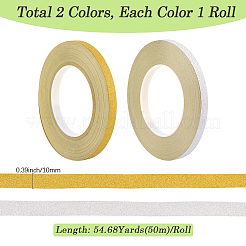 2 Rolls 2 Colors 50M Glitter Adhesive Plastic Tapes&nbsp;DIY-GF0011-22