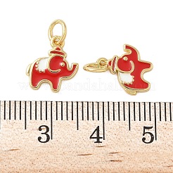 Brass Enamel Charms&nbsp;KK-C110-08G