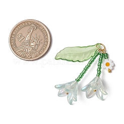 Glass Seed Beaded Pendants&nbsp;PALLOY-MZ01240-01