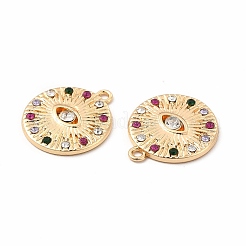 Rack Plating Eco-friendly Alloy Rhinestone Pendants&nbsp;FIND-A025-02G
