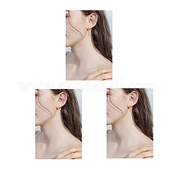 3Pairs 3 Size 304 Stainless Steel Half Hoop Earrings&nbsp;EJEW-SZ0001-24G