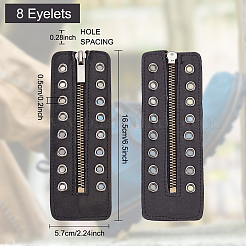 PU Leather Lace-in Boot Zipper Inserts&nbsp;DIY-WH0043-51AB-02