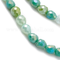 Gradient Color Electroplate Glass Bead Strands&nbsp;GLAA-E042-04E