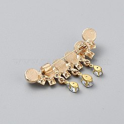 Tassel Flower Alloy Crystal Rhinestone Brooch&nbsp;JEWB-WH0021-67G
