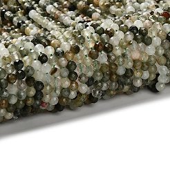 Natural Green Rutilated Quartz Beads Strands&nbsp;G-RM2025-A14-4mm