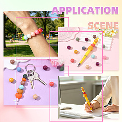 60Pcs 12 Colors Round Silicone Beads&nbsp;SIL-SZ0004-26