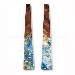 Transparent Resin & Walnut Wood Big Pendants&nbsp;RESI-N039-68H