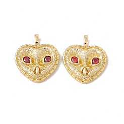 Rack Plating Brass Micro Pave Cubic Zirconia Pendants&nbsp;ZIRC-C040-24G