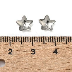 Tarnish Resistant 5-Petal Flower Smooth Surface 304 Stainless Steel Bead Caps&nbsp;STAS-R065-56