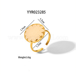 Flat Round Natural Rose Quartz Cuff Ring & Stud Earrings Sets&nbsp;MO9107-1