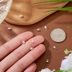 10Pcs 925 Sterling Silver Bead Tips Knot Covers&nbsp;STER-TA0001-50