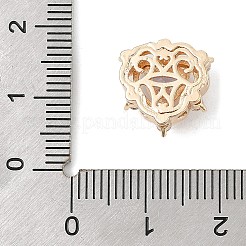 Brass Micro Pave Cubic Zirconia Beads&nbsp;KK-K297-34G-01