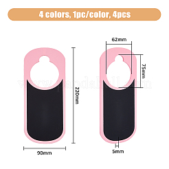 4Pcs 4 Colors Wood Doorknob Hanging Blackboard Signs&nbsp;AJEW-FH0003-16
