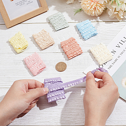 8Pcs 8 Colors 1M Polyester Ruffled Elastic Lace Trim&nbsp;OCOR-NB0001-93A