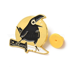 Raven with Knife Enamel Pins&nbsp;JEWB-A038-07B-G