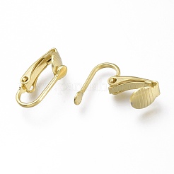 Brass Clip-on Earring Findings&nbsp;X-KK-Z007-30G