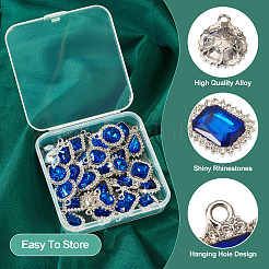 27Pcs 9 Styles Alloy Glass Pendants&nbsp;ALRI-TA0001-31