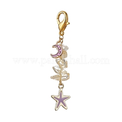 Starfish & Moon Alloy Enamel Pendants Decoraiton&nbsp;HJEW-JM01635